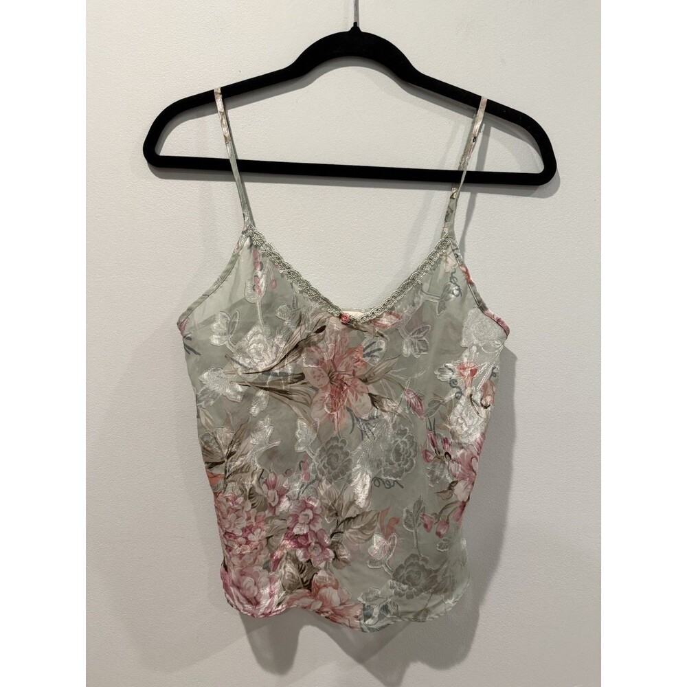 Vintage Inner Most Camisole XS Satin Mesh Sheer Lingerie Festival Twee Coquette